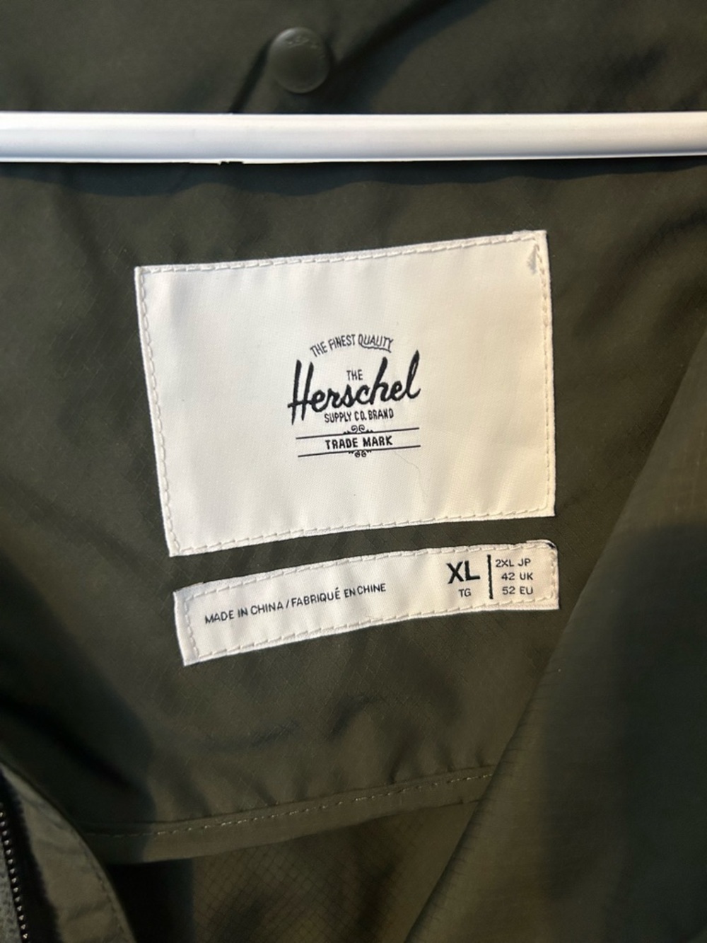 Herschel Supply Co. Voyage Wind Jacket – Olive Green size XL - Picture 4 of 4
